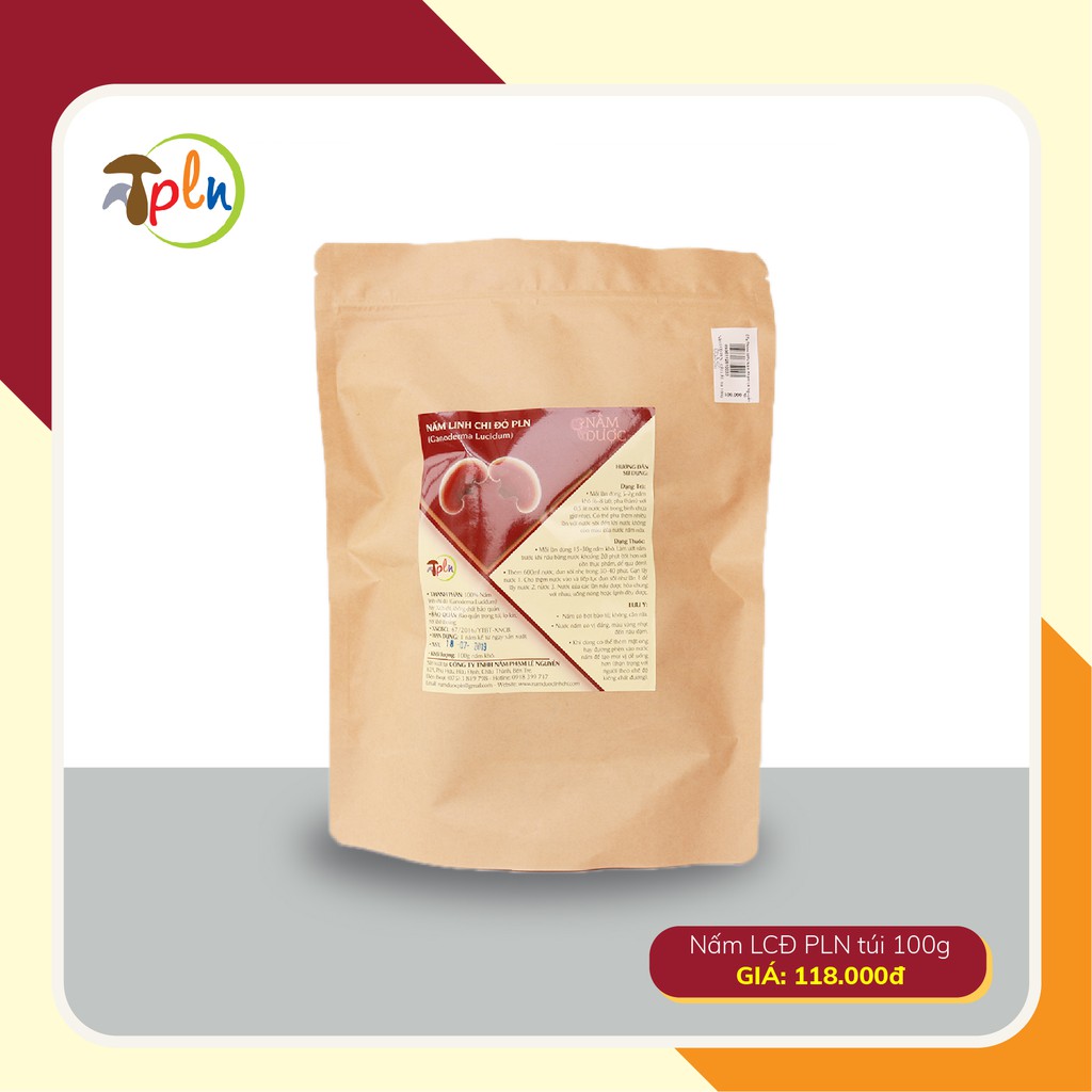Nấm Linh Chi🍀PLN🍀XCGT Cắt Lát Túi 100g