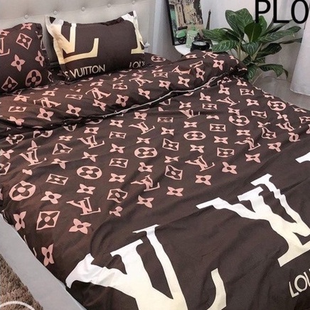 Bộ ga gối m6/m8/2m2 drap giường poly, ga trải giường + 2 vỏ gối nằm đơn giản LV Bedding