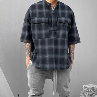 Áo sơ mi Fear Of God checked oversized shirt cao cấp full tag túi, áo fog plv