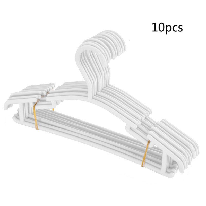 Set 10 móc nhựa treo quần áo em bé tiết kiệm không gian chống trượt
