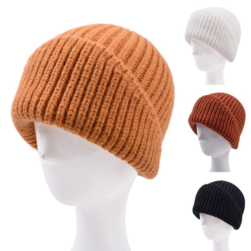 Mũ Len Màu Trơn Phong Cách Hiphop Thời Trang Thu Đông