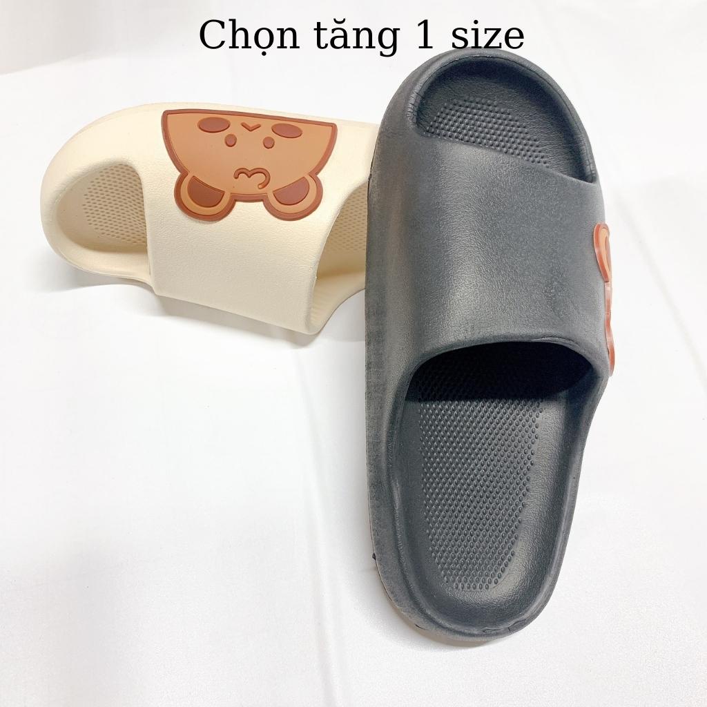 Dép bánh mì quai ngang nữ hình Gấu mẫu mới Cục xinh ẢNH THẬT Chọn tăng 1 Size