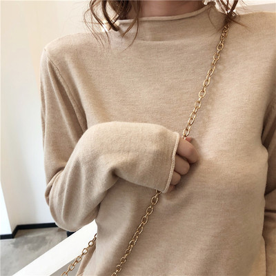 Áo Sweater Cổ Cao Dáng Rộng Thời Trang Thu Đông Cho Nữ | BigBuy360 - bigbuy360.vn