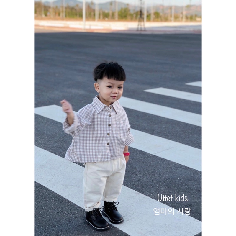 [Ảnh thật] SƠ MI CARO AD 083 PHÙ HỢP CHO BÉ TRAI VÀ BÉ GÁI TỪ 1-5 TUỔI SIZE 80 ĐẾN 120