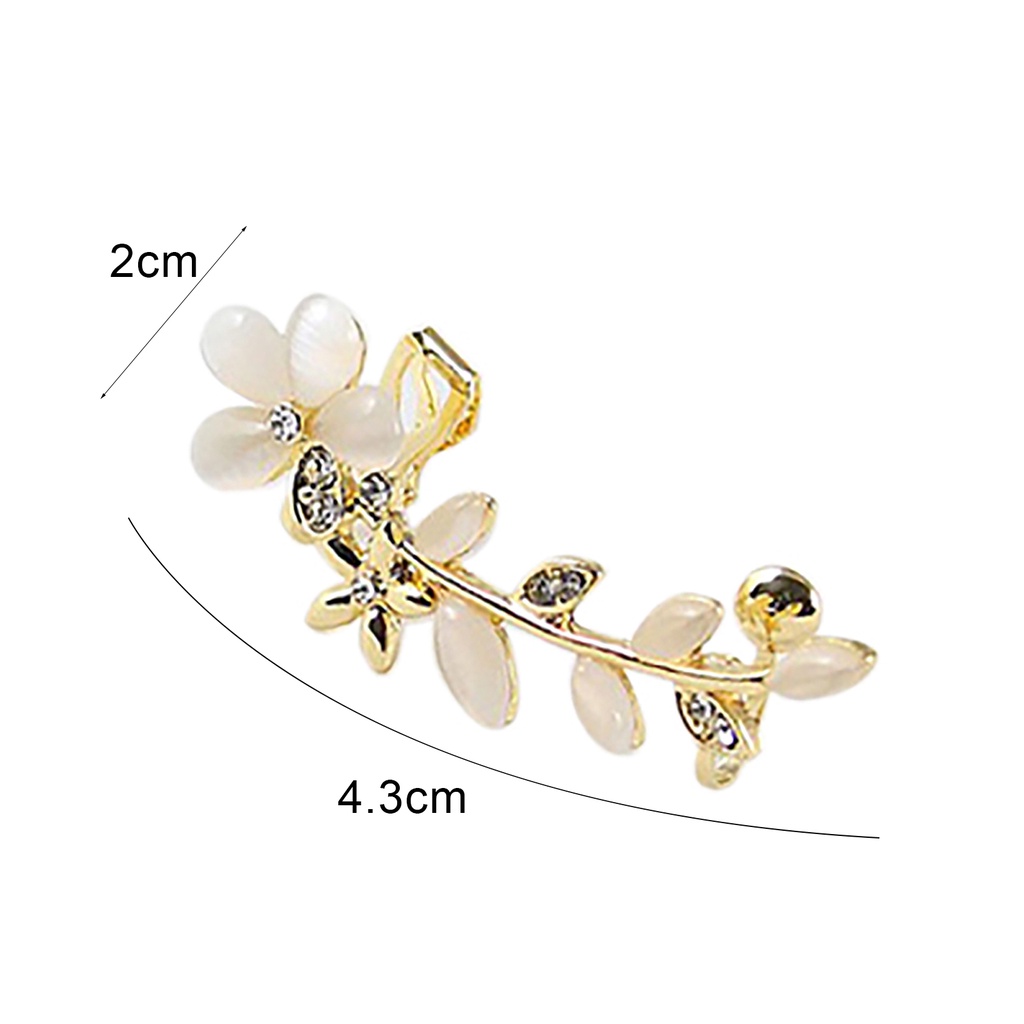 Cặp khuyên vành tai hình hoa dài cá tính trẻ trung dành cho nữ