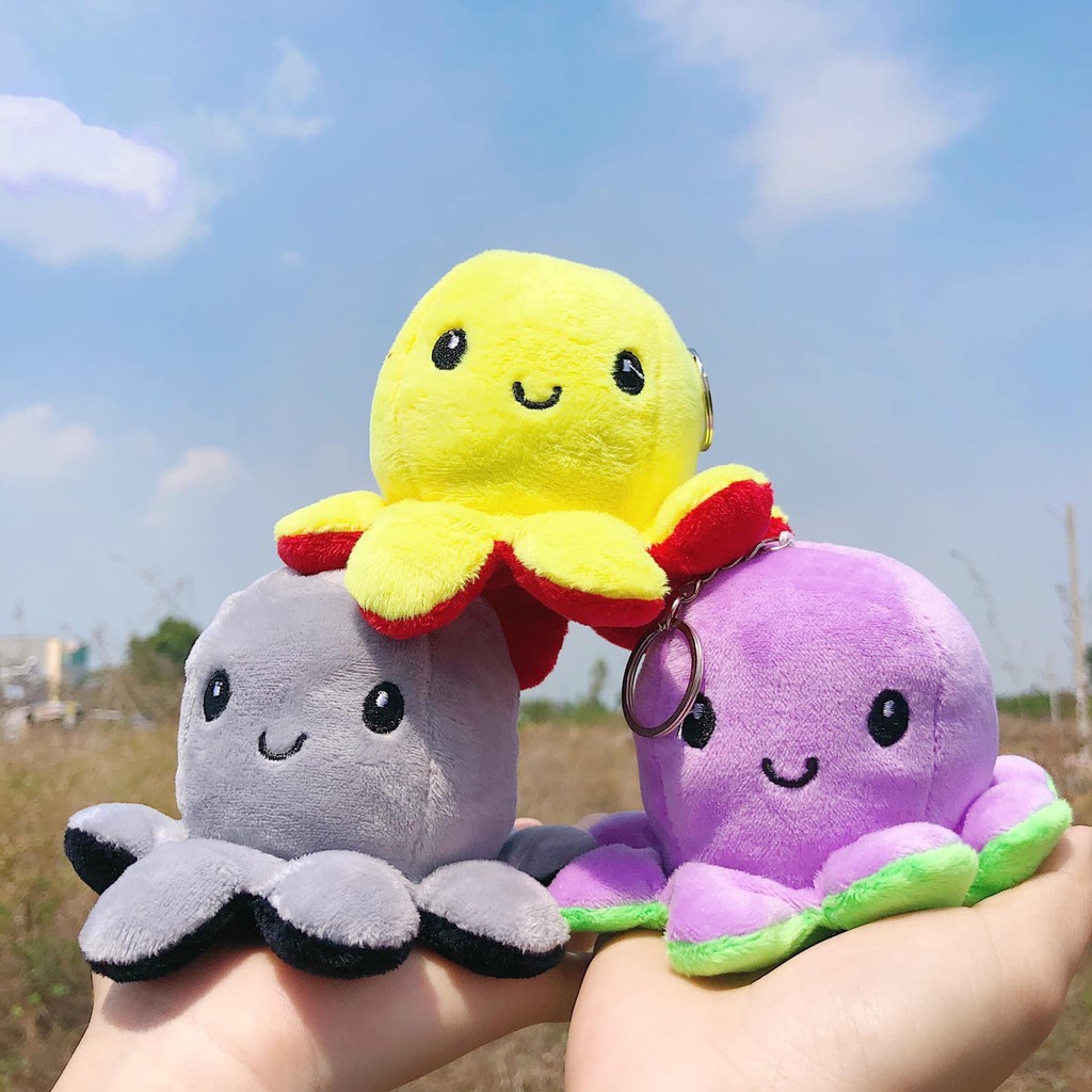 🌸sẵn🌸 móc khóa bạch tuộc cảm xúc 2 mặt 12cm