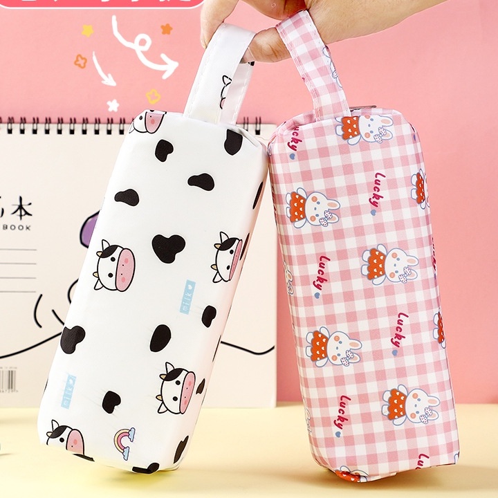 Túi Đựng Bút Đa Năng Sức Chứa Lớn Họa Tiết Hoạt Hình Phong Cách Nhật Bản Ốp