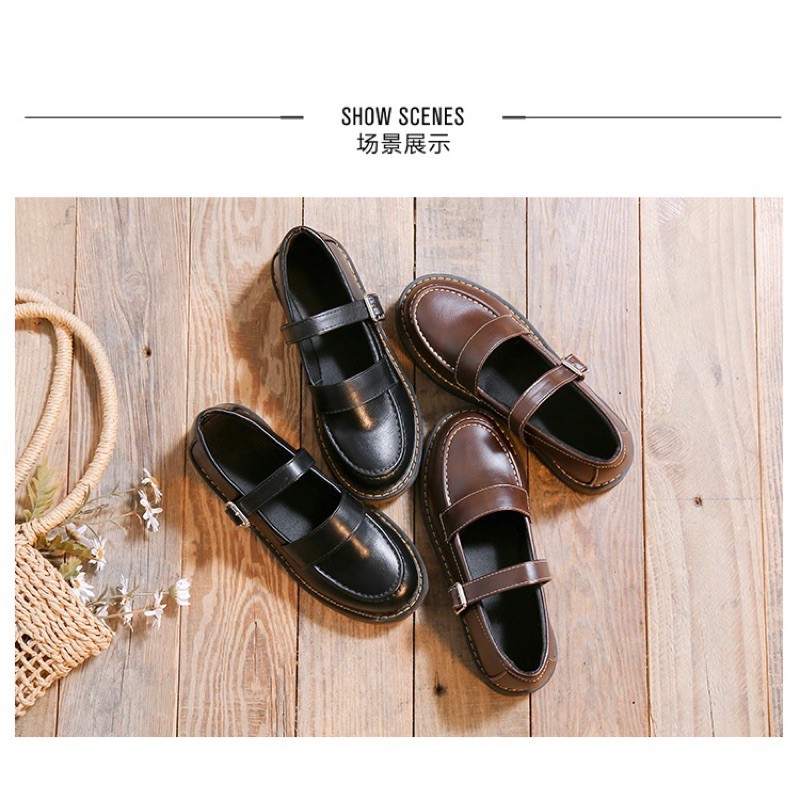 (Video thật) Giày mori vintage oxford học sinh có quai Nhật Bản [Yannie] | BigBuy360 - bigbuy360.vn