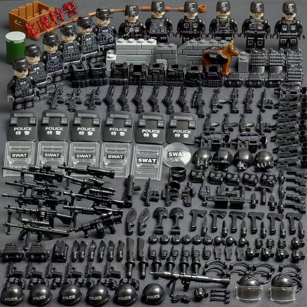 Bộ Đồ Chơi  Xếp Hình  Cho Bé Các khối xây dựng lắp ráp mini quân đội chiến đấu minifigure đồ chơi