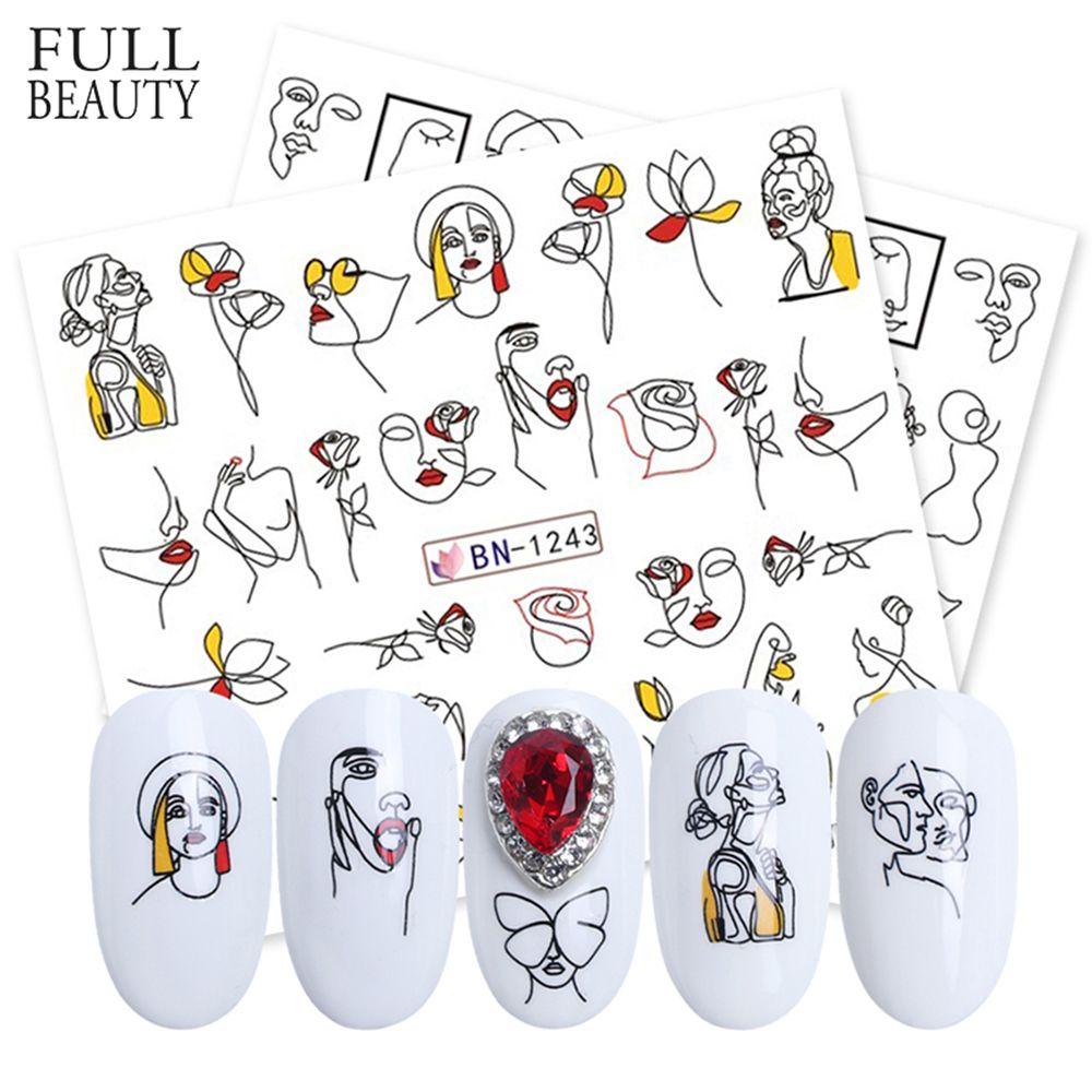 Miếng Dán Trang Trí Móng Tay Màu Đen Họa Tiết Chữ Girl Độc Đáo DIY