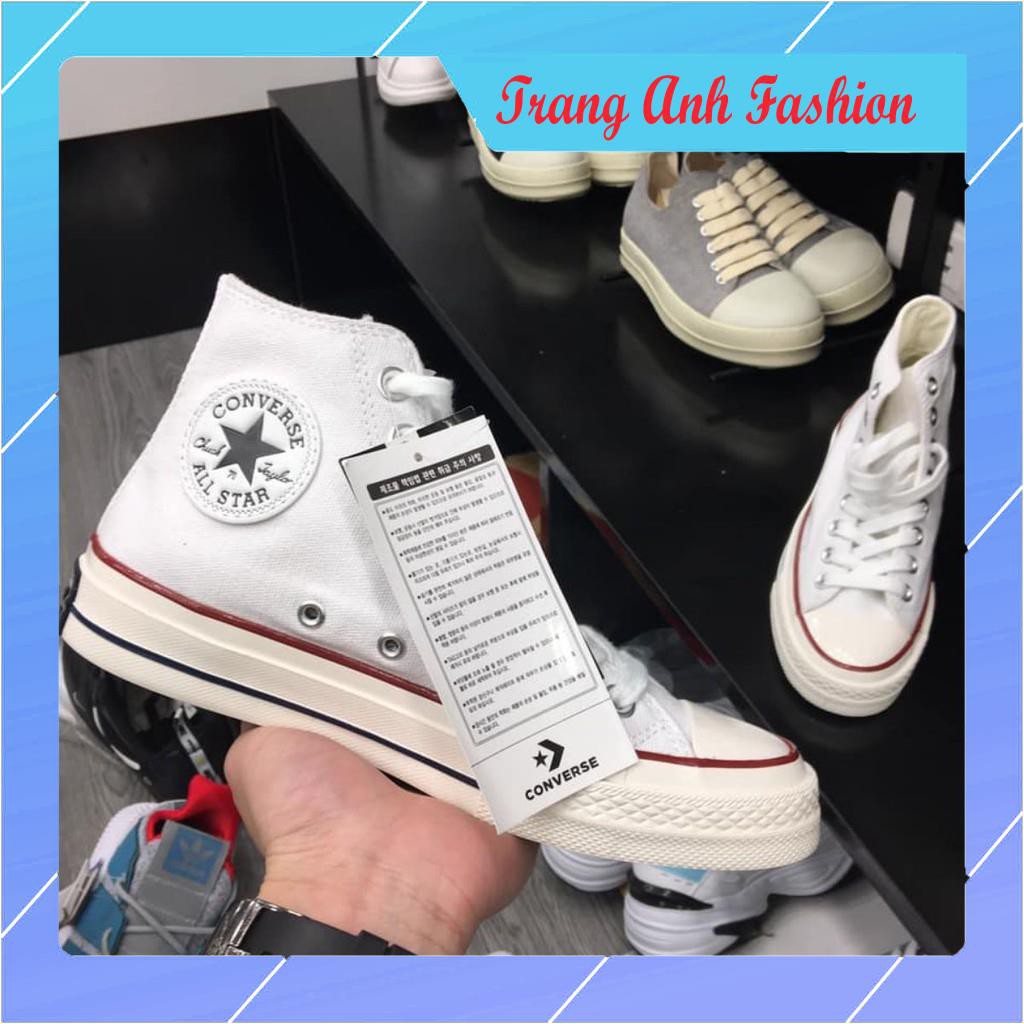 [Freeship] Giày Thể Thao Sneaker Cv Trắng Cổ cao - Trang Anh Fashion