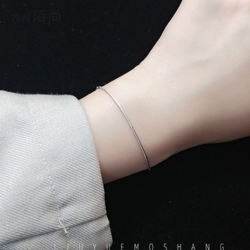 Lắc tay bạc dây mì trơn 🌼YN JEWELRY