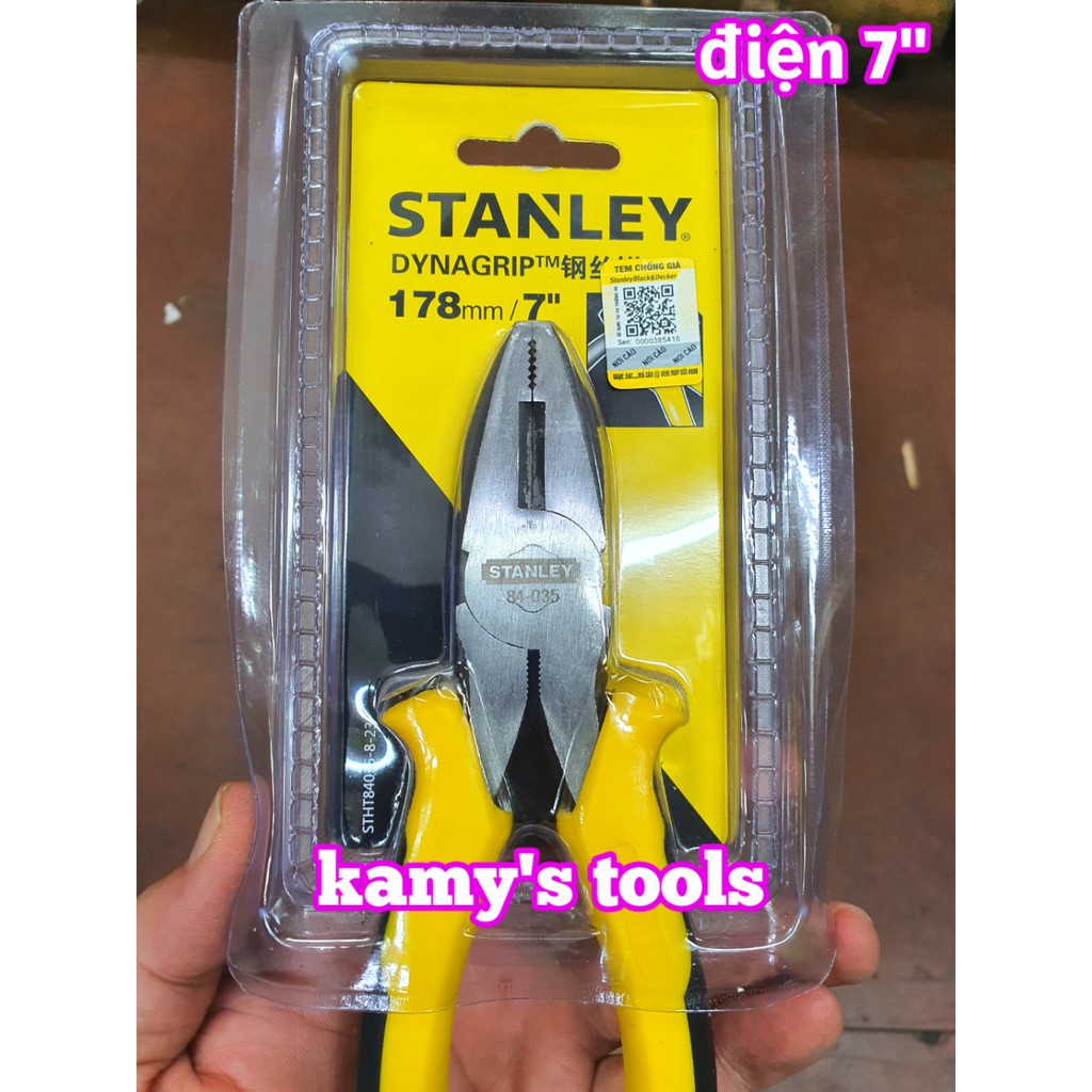 Kìm điện 7 inch 180mm Stanley 84-035, kềm điện