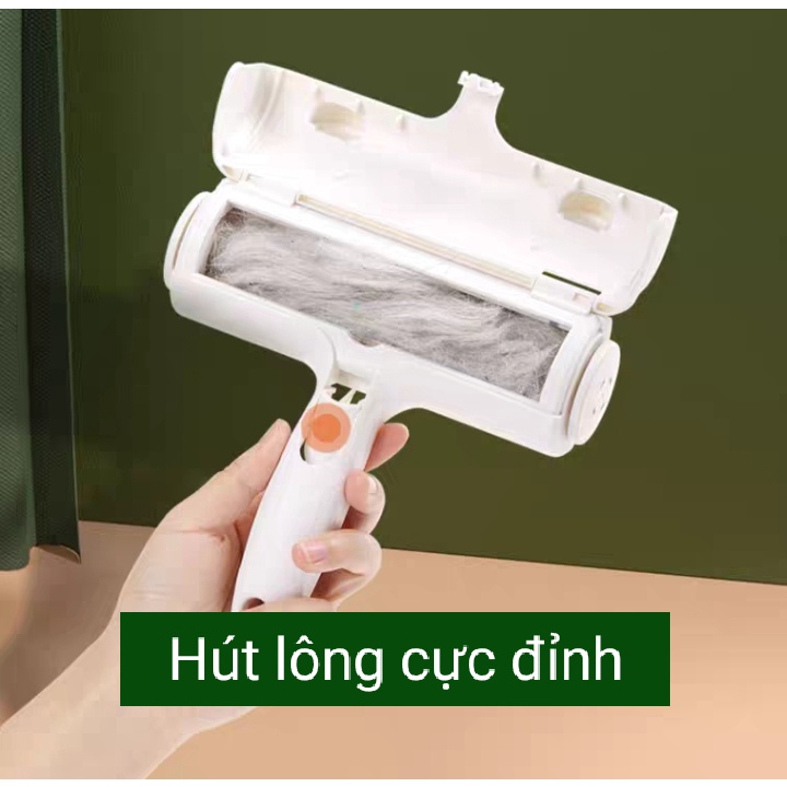 Cây lăn tĩnh điện lăn lông chó mèo trên các bề mặt vải, lăn tóc, bụi vải vệ sinh giường nệm, quần áo