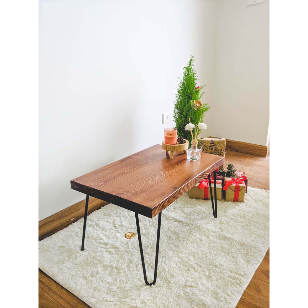 Bàn Trà Gỗ Thông Chân Sắt, Trọng Lượng Nhẹ+Dễ Tháo Lắp+Gỗ Thông Nhập Khẩu, SP Dành Cho Tín Đồ Decor, Phong Cách  Vintage