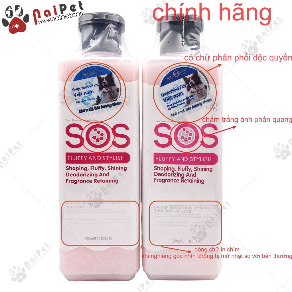 Sữa Tắm SOS Cho Chó Mèo Chính Hãng 530ml