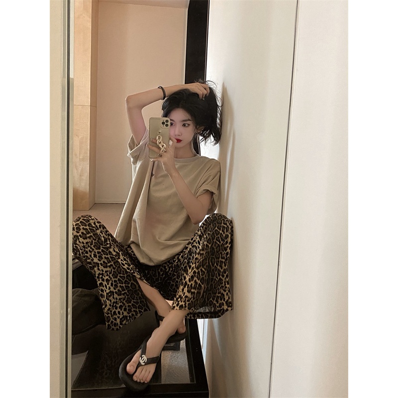 Thời Trang Quần Dài Lưng Cao Hoạ Tiết Da Báo Phong Cách Retro | BigBuy360 - bigbuy360.vn