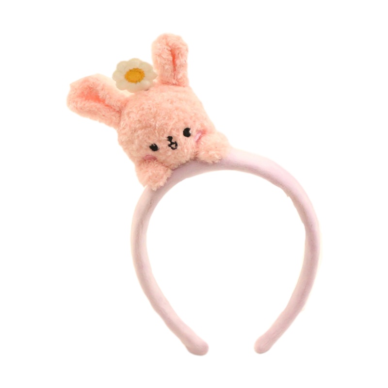 Flgo Băng Đô Cài Tóc Hình Thỏ / Gấu Hoạt Hình Bằng Lông Nhung Dễ Thương Xinh Xắn