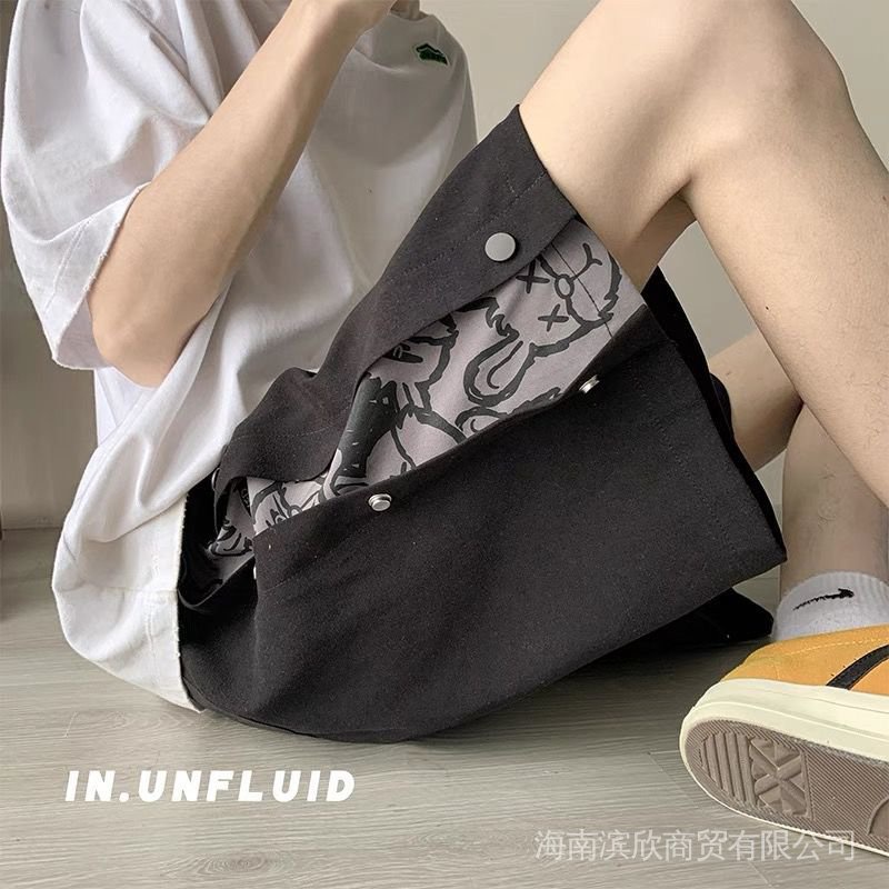 Quần short bóng rổ ống rộng phối nút thời trang mùa hè 8WRY