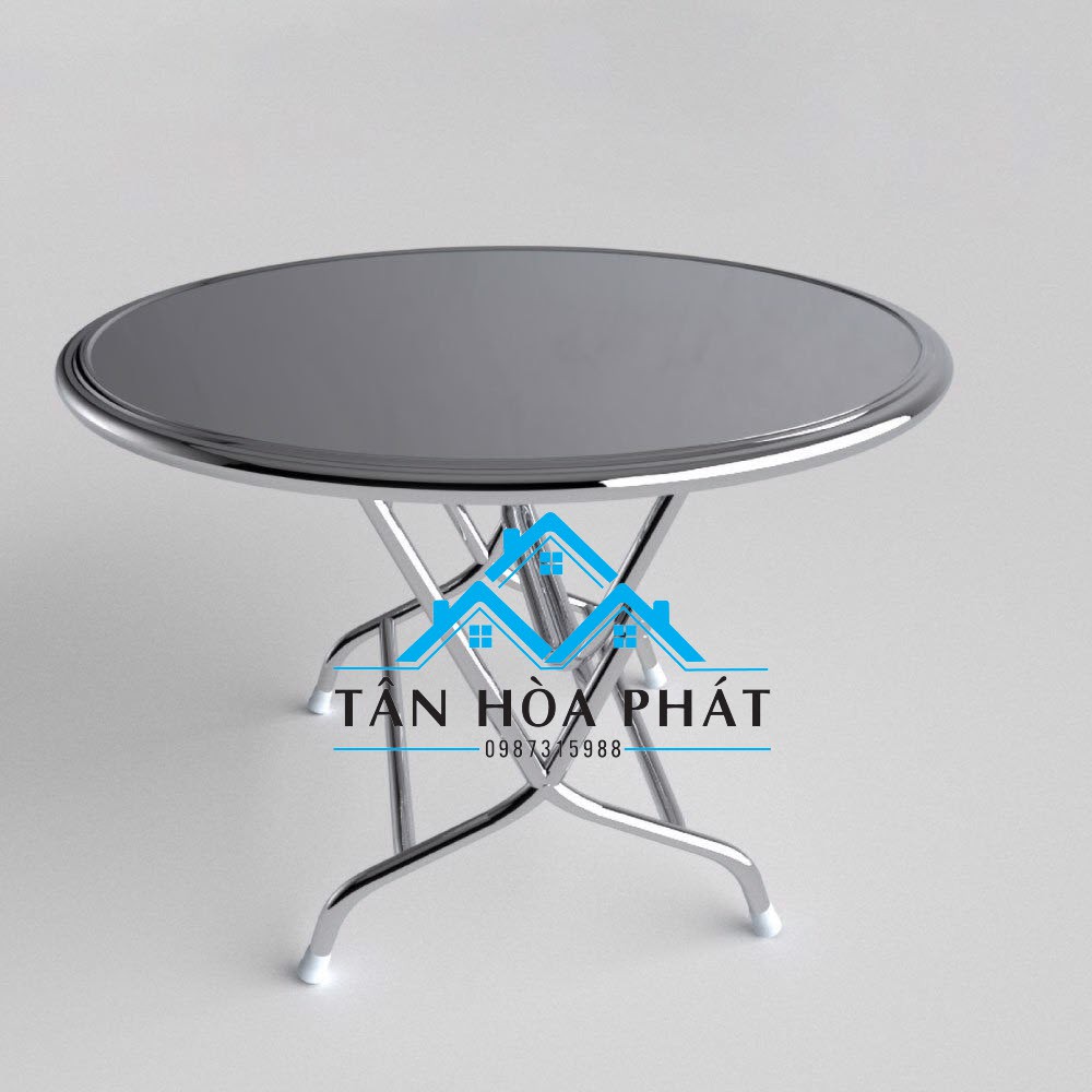 Bàn tròn inox 304 cao cấp 1m2 - Nội Thất Tân Hòa Phát