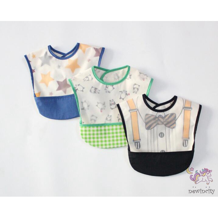 Yếm Ăn Chống Thấm Nước Họa Tiết Hoạt Hình Đáng Yêu Xinh Xắn Cho Các Bé