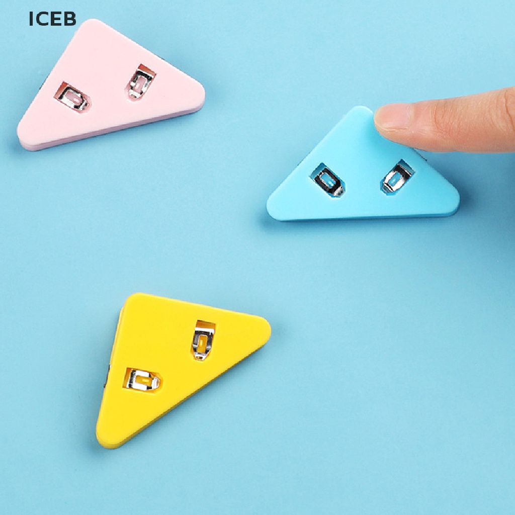 Ic 5 Cái / Bộ Kẹp Giấy Văn Phòng Hình Tam Giác Màu Sắc Để Bàn Văn Phòng my