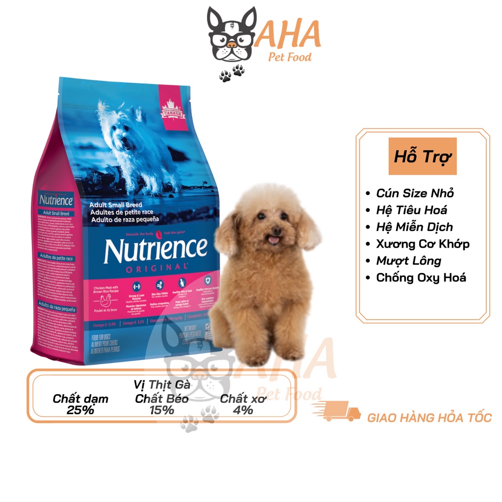 Thức Ăn Cho Chó Poodle Nutrience Bao 2,27kg Da Lông Bóng Mượt - Thịt Gà, Rau Củ Quả Trái Cây