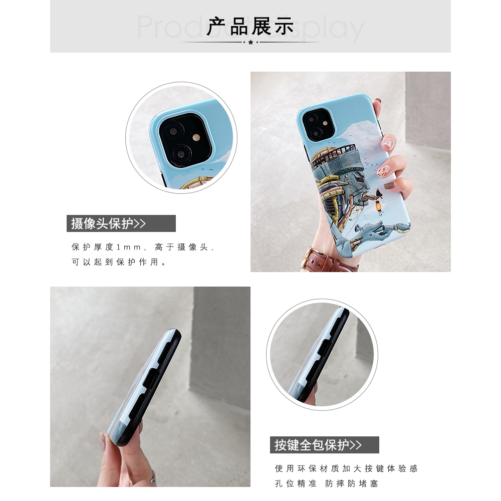 Ốp điện thoại dẻo in hình Naruto màu xanh dương cho Iphone 11 Pro MAX i7 i8 Plus XR XS MAX XS 12