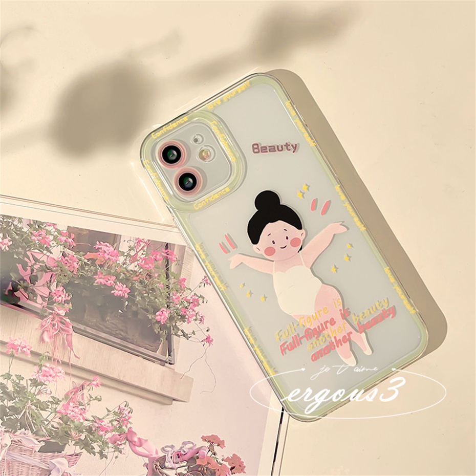 Ốp Điện Thoại Mềm In Hình Cô Gái Dễ Thương Cho iPhone 14 13 12 11 Pro Max SE2020 X XR Xs Max 7 8 6 6s Plus