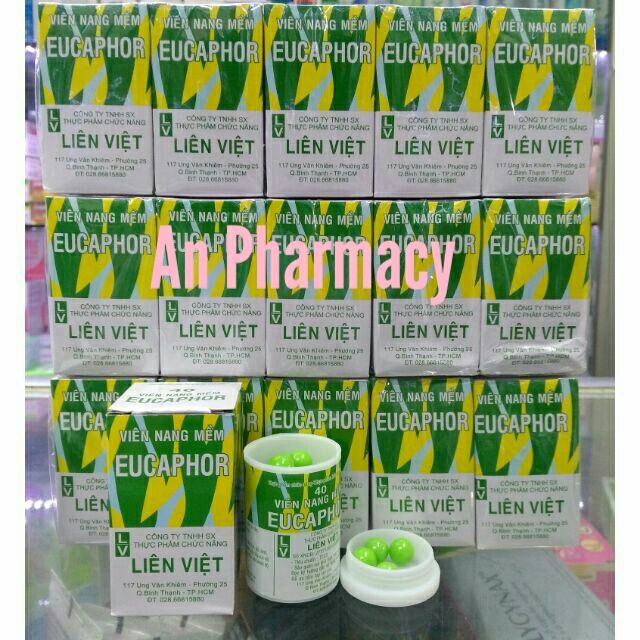 Eucaphor Liên Việt - Trường Thọ hỗ trợ giảm ho đau họng lọ 40 viên