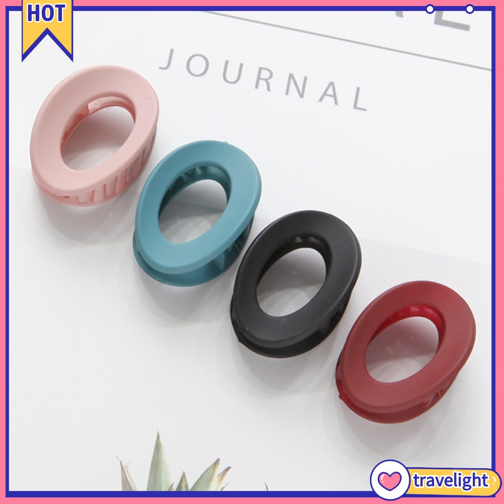 (Travelight) Kẹp tóc càng cua mini bằng acrylic hình tròn/vuông cho nữ