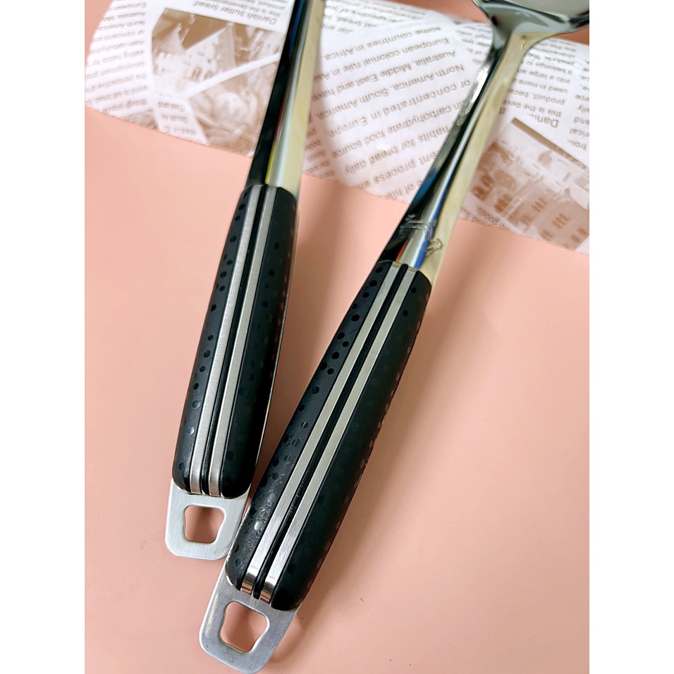 Vá Lỗ, Sạn Inox 304 hàng dày tay cầm CÁN ĐEN