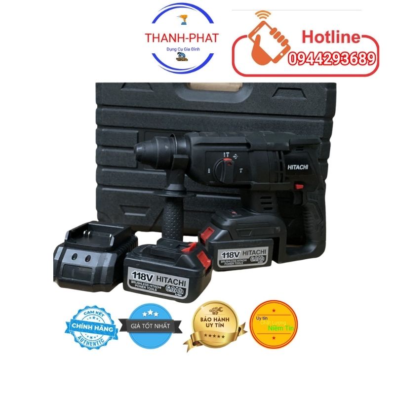 Khoan betong pin Hitachi18v công nghệ nhật bản