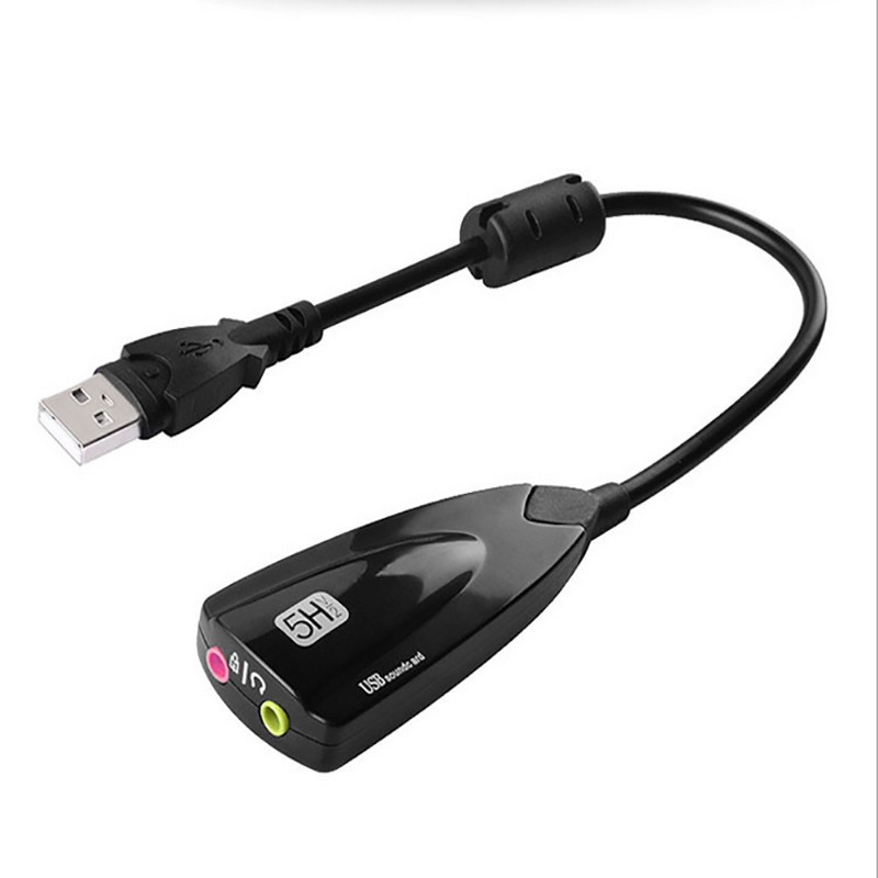 Đen Card Âm Thanh Usb7.1 Có Đường Kính Tiện Dụng