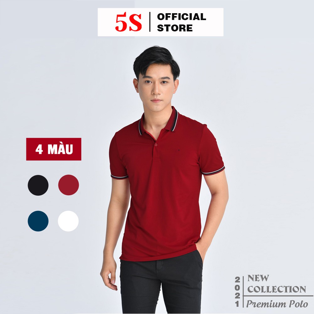 [ MUA 2 GIẢM 30K] Áo Thun Nam Polo Có Cổ Tay Ngắn 5S, Phom Dáng Trẻ Trung, Sang Trọng, Lịch Sự (APC21015)