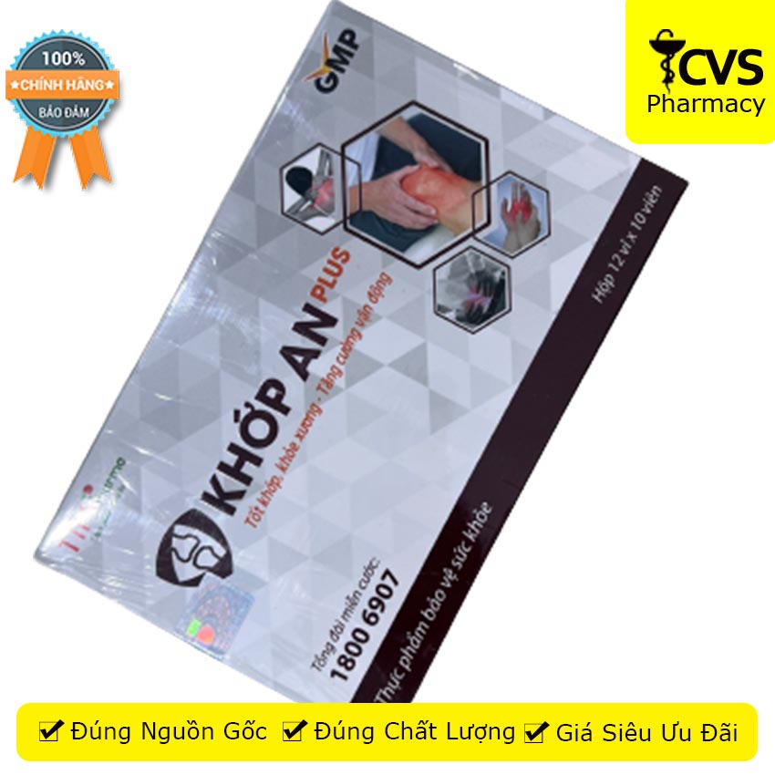 Khớp An Plus – Hỗ Trợ Hoạt Huyết &amp; Mạnh Gân Xương (Hộp 120 viên) - Cvspharmacy