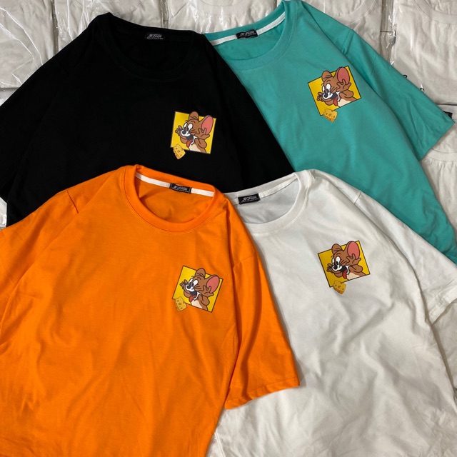 [ ẢNH THẬT ] Áo thun tay lỡ CHUỘT &amp; PHÔ MAI Unisex