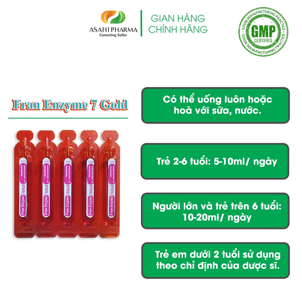 Siro ăn ngon tăng cân cho bé Fran Enzyme 7 Gold - tăng đề kháng cho bé, phát triển toàn diện