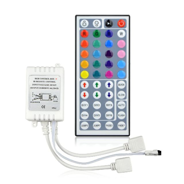 Bộ điều khiển 10m hồng ngoại RGB DC12V 6A 44 phím  đèn LED 5050RGB 3528RGB