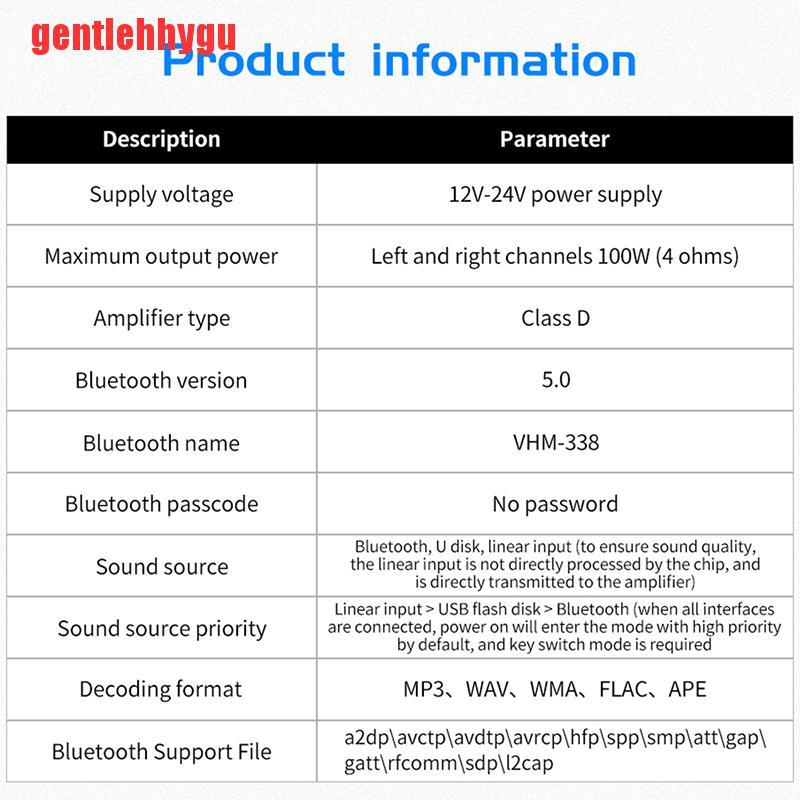 Bộ Khuếch Đại Âm Thanh Không Dây Bluetooth 5.0 Mini Vhm338