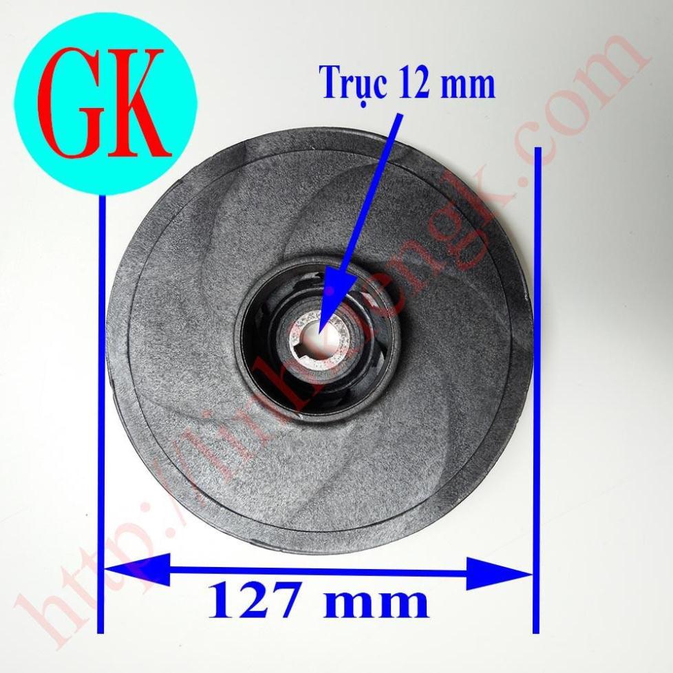 Cánh nước máy bơm lợn trục 12 nhựa đen [G7-T8-08]