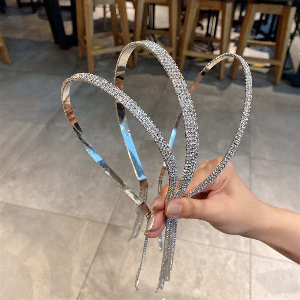 Đồ Cài Tóc Đính Đá Lấp Lánh Phối Tua Rua Xinh Xắn Cho Bé Gái