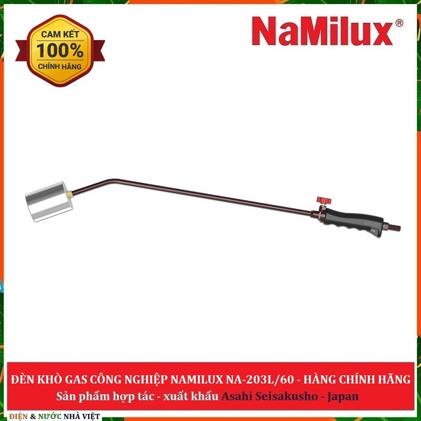 ĐUỐC KHÒ CÔNG NGHIỆP NAMILUX NA - 203L-60 ỐNG INOX KHÒ LỚN 60MM ( DÙNG CHO BÌNH GAS LỚN - ĐIỀU CHỈNH KIỂM SOÁT NGỌN LỬA)