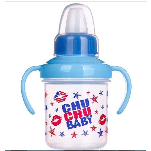 Cốc tập uống nước có núm Chuchu 200ml bé trai 993973 (trên 5 tháng)