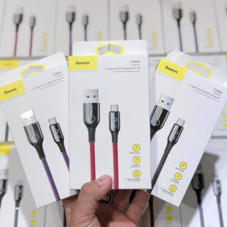 Cáp sạc nhanh Lightning tự ngắt thông minh Baseus C Shape Light