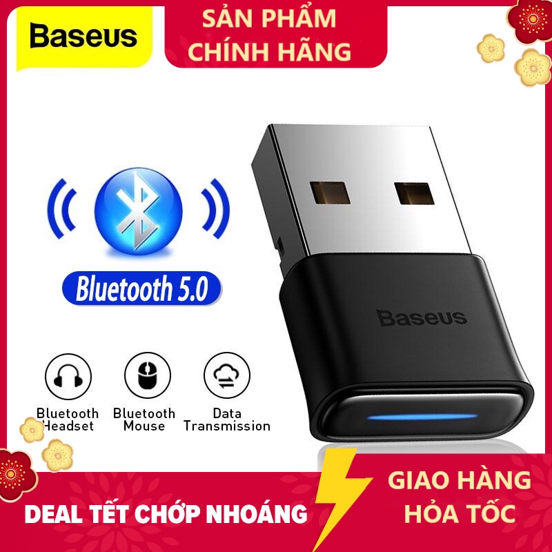 Đầu chuyển đổi USB Bluetooth 5.0 Baseus cho đầu thu âm thanh loa không dây máy tính /    laptop