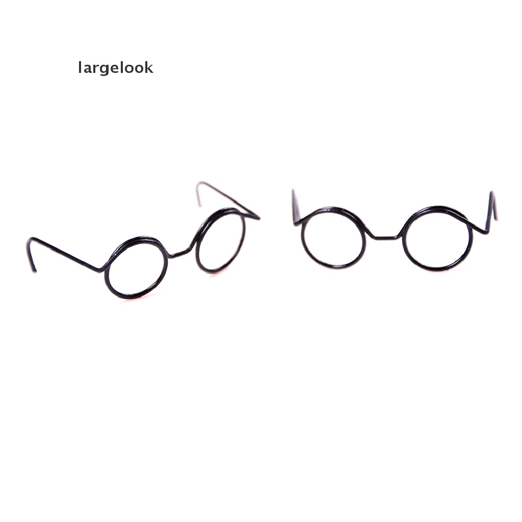 Set 2 mắt kính gọng tròn xinh xắn cho búp bê BJD 1 / 6 30cm