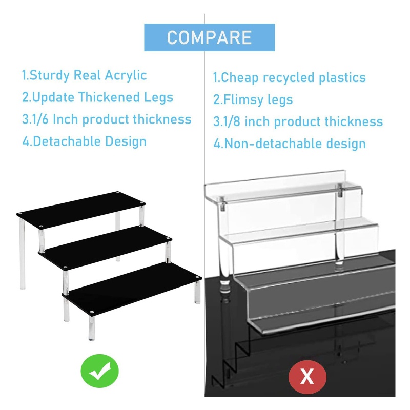 Kệ Đứng Trưng Bày Bánh Cupcake / Món Tráng Miệng Màu Đỏ Trong Suốt