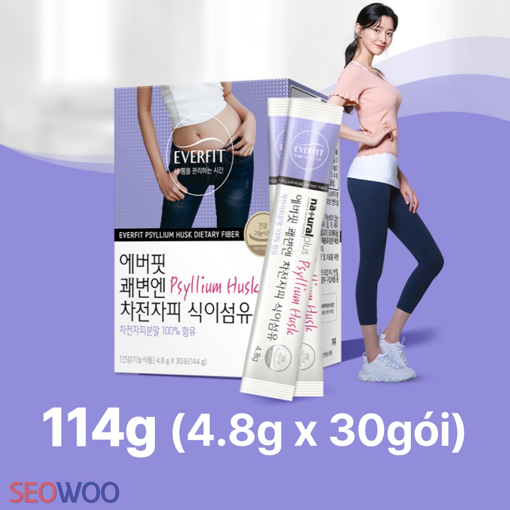 Chất xơ hòa tan hỗ trợ tiêu hóa Everfit Hàn Quốc – EVERFIT PSYLLIUM HUSK FIBER