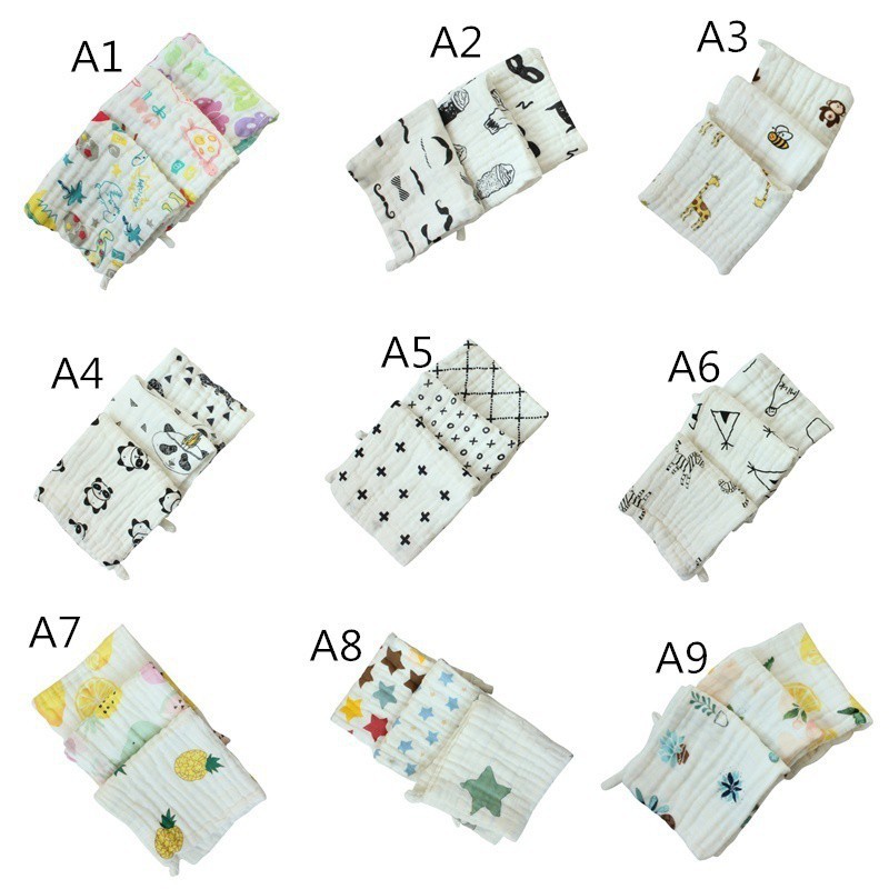 Set 3 yếm ăn dặm xinh xắn cho bé